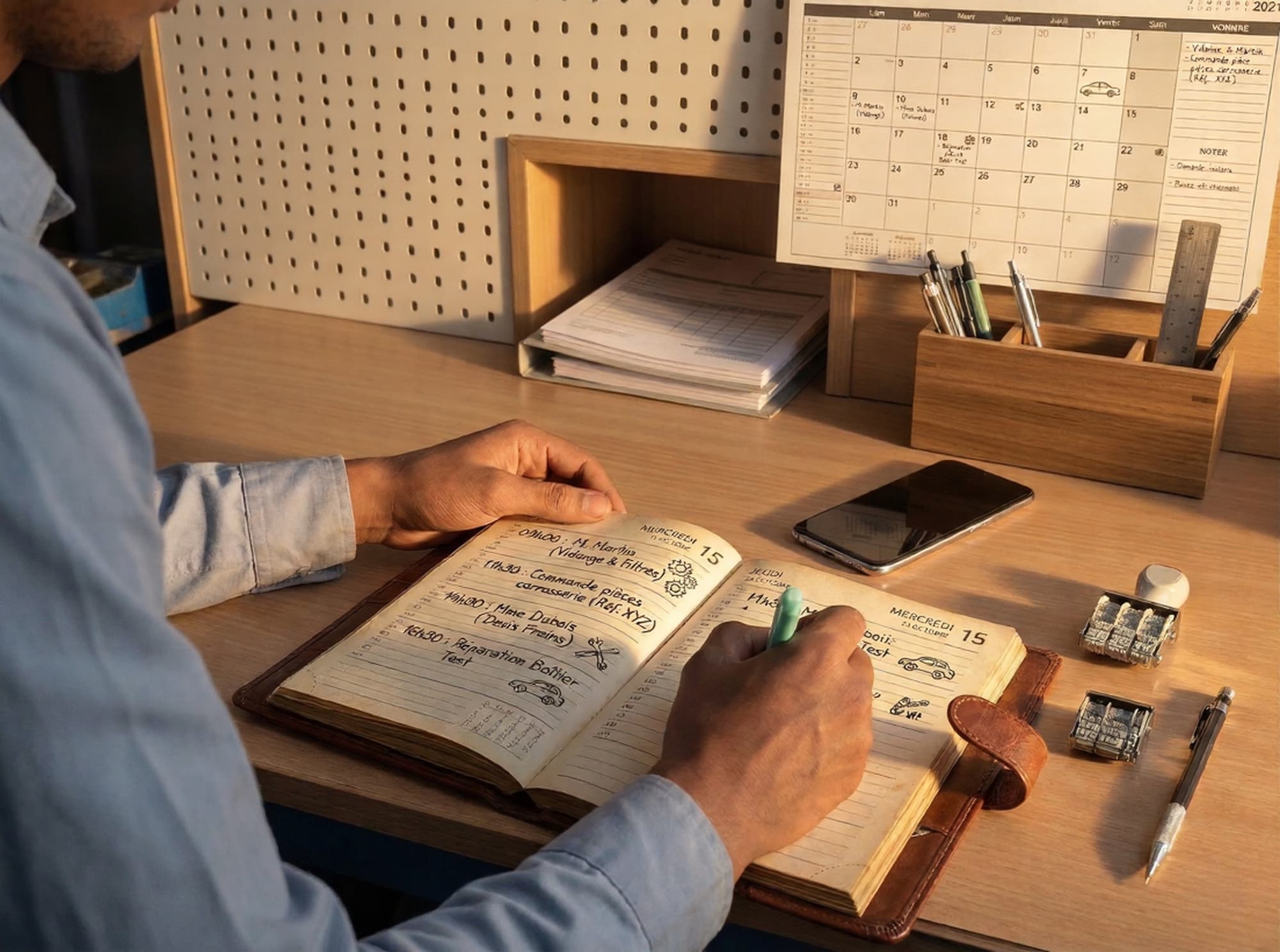 Carnet de rendez-vous artisan